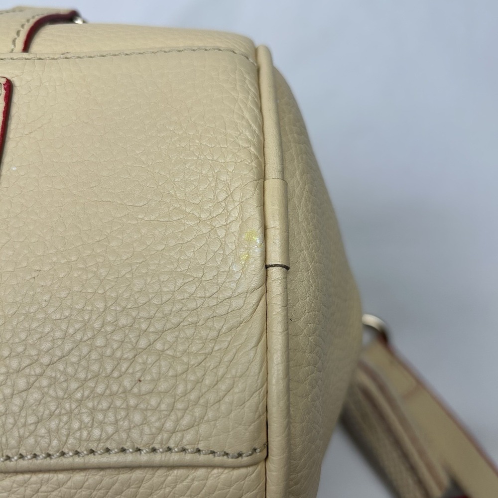 NWT Dooney & Bourke Florentine Small Satchel Butter Yellow Pebble Leather RARE - Picture 8 of 16